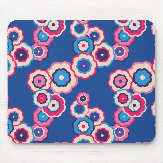 Retro Floral Muismat (Voorkant)