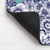 Retro Floral Muismat (Hoek)