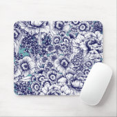 Retro Floral Muismat (Met muis)