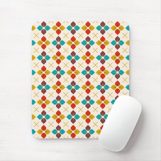 Retro Floral Muismat (Met muis)