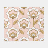 Retro floral: naadloos  patroon. fleece deken (Voorkant (Horizontaal))