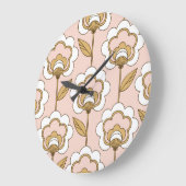 Retro floral: naadloos patroon. grote klok (Hoek)