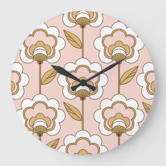 Retro floral: naadloos patroon. grote klok (Voorkant)
