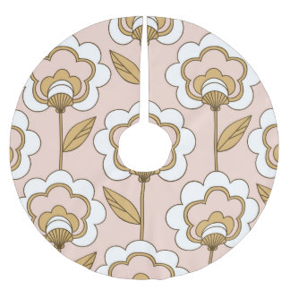 Retro floral: naadloos patroon. kerstboom rok