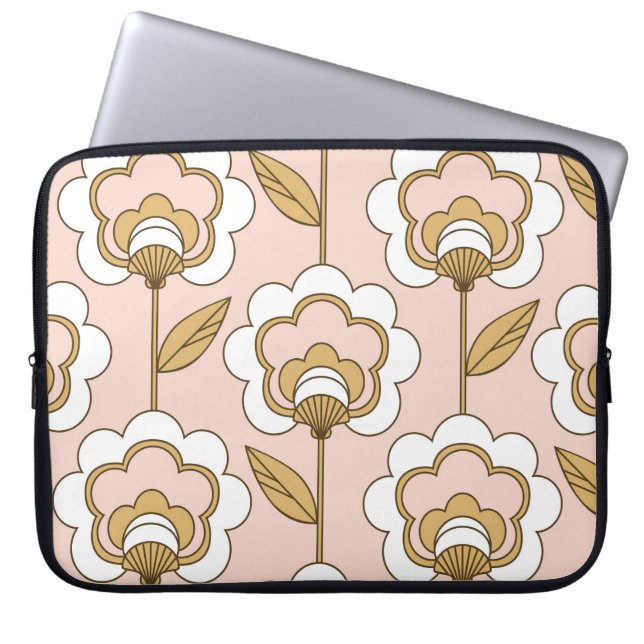 Retro floral: naadloos  patroon. laptop sleeve (Voorkant)