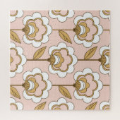 Retro floral: naadloos  patroon. legpuzzel (Horizontaal)