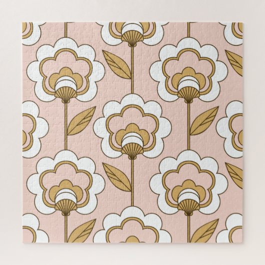 Retro floral: naadloos  patroon. legpuzzel (Verticaal)