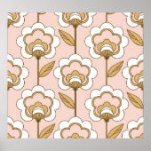 Retro floral: naadloos  patroon. poster (Voorkant)