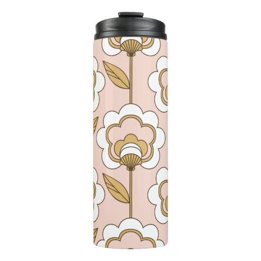 Retro floral: naadloos  patroon. thermosbeker (Voorkant)