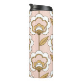 Retro floral: naadloos  patroon. thermosbeker (Geroteerd rechts)