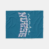 Retro Floral Neuro Nurse Neurology Neurologist Rn  Fleece Deken (Voorkant (Horizontaal))