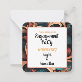 Retro Floral Notitiekaartje