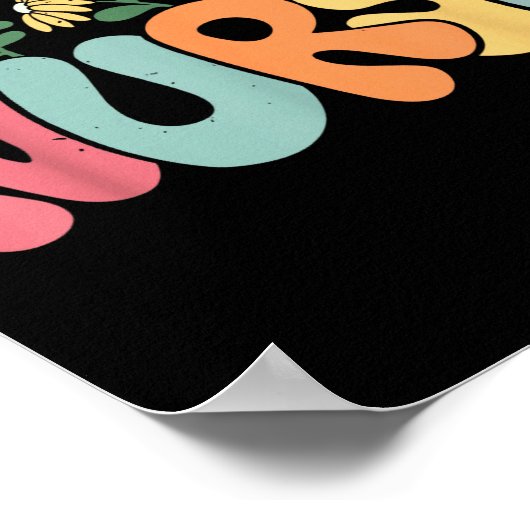 Retro Floral Nurse Graphic Nursing Appreciation Poster (Hoek)