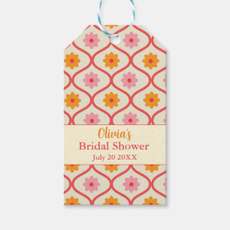 Retro Floral Ogee Mid-Century Modern Bridal Shower Cadeaulabel