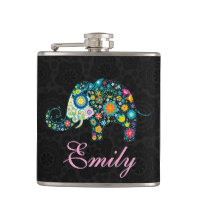 Retro Floral Olifant Design