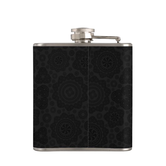 Retro Floral Olifant Design Heupfles (Achterkant)