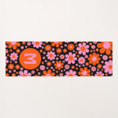 Retro Floral op maat Yogamat (Achterkant (horizontaal))