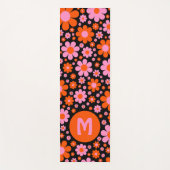 Retro Floral op maat Yogamat (Voorkant)