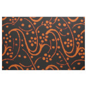 Retro Floral Oranje Black Stof (Fat Quarter)