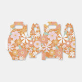 Retro Floral oranje roze Birthday Bedankdoosjes (Uitgevouwen)