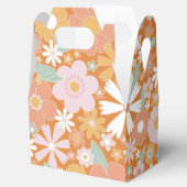 Retro Floral oranje roze Birthday Bedankdoosjes (Geopend)