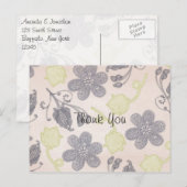  Retro Floral Paisley Persoonlijke dank Briefkaart (Voorkant / Achterkant)
