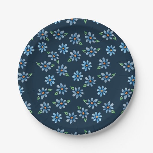 retro floral papieren bordje (Voorkant)