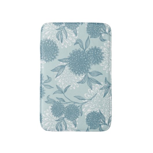 Retro Floral Patroon 2 2 Badmat (Voorkant Verticaal)