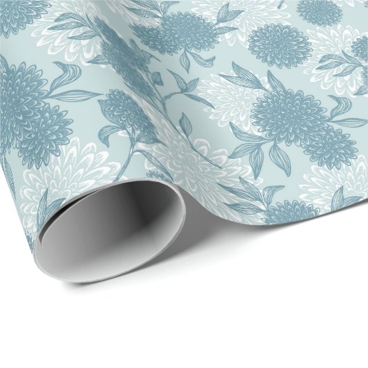 Retro Floral Patroon 2 2 Cadeaupapier (Rol Hoek)