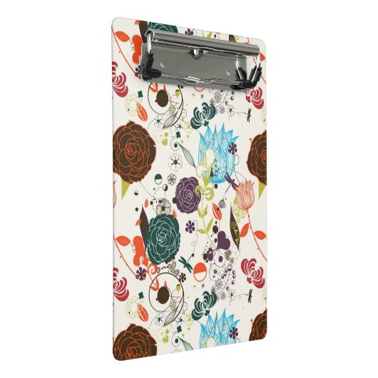 Retro Floral Patroon 2 2 Mini Klembord (Schuin)