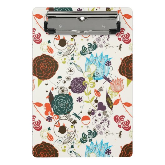 Retro Floral Patroon 2 2 Mini Klembord (Voorkant)