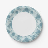 Retro Floral Patroon 2 2 Papieren Bordje (Voorkant)