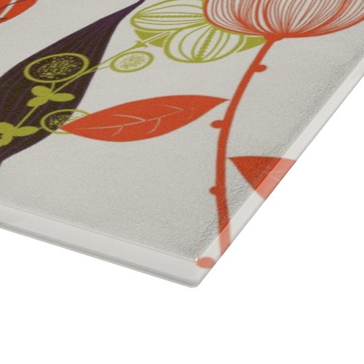 Retro Floral Patroon 2 2 Snijplank (Hoek)