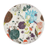 Retro Floral Patroon 2 2 Snijplank (Voorkant)