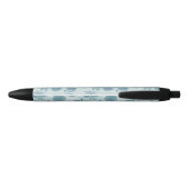 Retro Floral Patroon 2 2 Zwarte Inkt Pen (Achterkant)