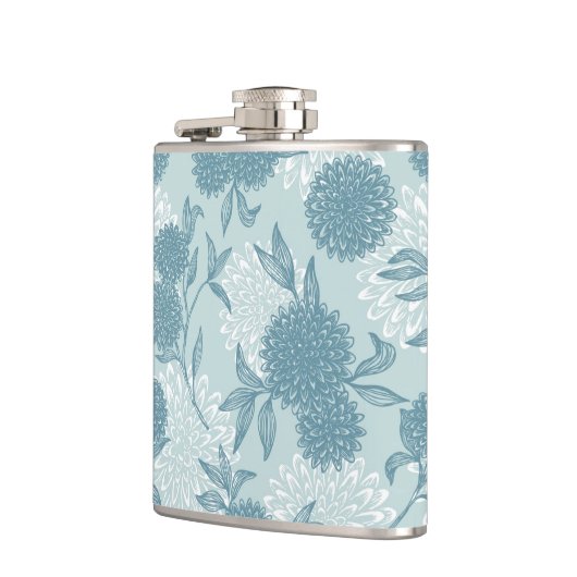 Retro Floral Patroon 2 3 Heupfles (Links)