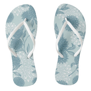 Retro Floral Patroon 2 3 Teenslippers