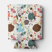 Retro Floral Patroon 2 Blikjeskoeler (Achterkant)