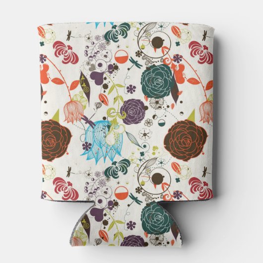 Retro Floral Patroon 2 Blikjeskoeler (Achterkant)