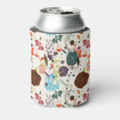 Retro Floral Patroon 2 Blikjeskoeler (Blikje Achterkant)