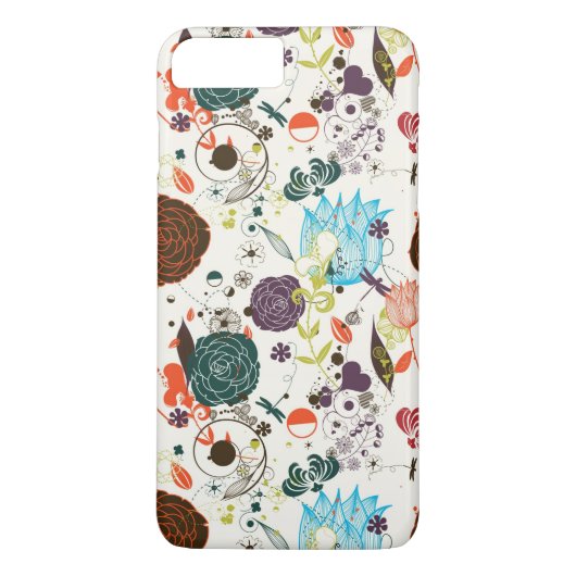 Retro Floral Patroon 2 Case-Mate iPhone Case (Achterkant)