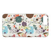 Retro Floral Patroon 2 Case-Mate iPhone Case (Achterkant (Horizontaal))