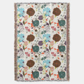 Retro Floral Patroon 2 Deken (Voorkant Verticaal)