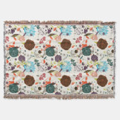 Retro Floral Patroon 2 Deken (Voorkant)