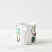 Retro Floral Patroon 2 Espresso Kop (Achterkant)