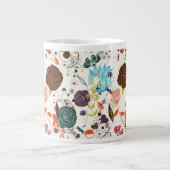 Retro Floral Patroon 2 Grote Koffiekop (Voorkant)