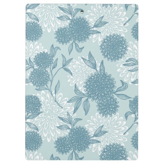 Retro Floral Patroon 2 Klembord (Achterkant)