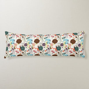 Retro Floral Patroon 2 Lichaamskussen