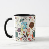 Retro Floral Patroon 2 Mok (Links)