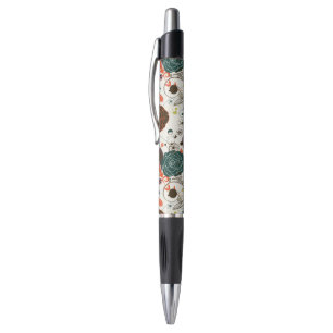 Retro Floral Patroon 2 Pen